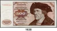 P A P I E R G E L D,BUNDESREPUBLIK DEUTSCHLAND  500 Deutsche Mark 2.1.1960.  V...A.  Ros. BRD-11 a.