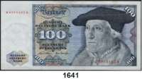 P A P I E R G E L D,BUNDESREPUBLIK DEUTSCHLAND  100 Deutsche Mark 2.1.1970. Q...W.  Ros. BRD-17 a.