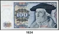 P A P I E R G E L D,BUNDESREPUBLIK DEUTSCHLAND  100 Deutsche Mark 2.1.1960.  N...Z.  Ros. BRD-10 b.