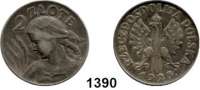 AUSLÄNDISCHE MÜNZEN,Polen Republik 1919 - 1939 2 Zlote 1925, London   Fischer OB 009.  Schön 12.5.  Y. 16.