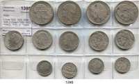 AUSLÄNDISCHE MÜNZEN,Polen LOTS   LOTS   LOTS 2 Zlote 1932, 1933, 1934, 1936; 5 Zlotych 1932, 1933, 1934(2), 1935; 10 Zlotych 1932(2); 1933 und 1935.  LOT. 13 Stück.