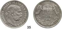 Österreich - Ungarn,Habsburg - Lothringen Franz Josef I. 1848 - 1916 5 Korona 1908 KB, Kremnitz.  Frühwald 2109.  Jl. 407.  Schön 7.  KM 488.