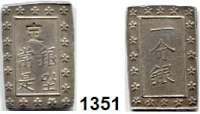 AUSLÄNDISCHE MÜNZEN,Japan Iyeoschi 1837 - 1853 Tempo Oban. Ichi Bu.  Craig 16.
