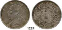 AUSLÄNDISCHE MÜNZEN,China Republik Dollar, Jahr 3 (1914).  Schön 33.  Y. 329.
