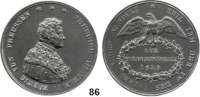 Deutsche Münzen und Medaillen,Preußen, Königreich Friedrich Wilhelm IV. 1840 - 1861 Zinnmedaille 1840 (H., wohl Johann Andreas Hoffmann).  Auf die Huldigung in Berlin.  Brustbild im Kurmantel mit Hermelin rechts. /: Adler auf Eichenkranz.  43 mm.  32,22 g.  Marienburg 4221.