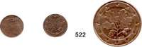 B U N D E S R E P U B L I K,Verprägungen und Kuriositäten  1 Cent 2002 F.  Fehlprägung mit radial ausgerichteten Sternen. Sog. 