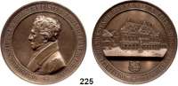 M E D A I L L E N,Städte Bremen Bronzemedaille 1846 (Wilkens).  Zum 25jährigen Amtsjubiläum des Bürgermeisters Dr. Johann Smidt.  Brustbild nach links. /  Bremer Rathaus.  51 mm.  85,55 g.  Jungk 47.