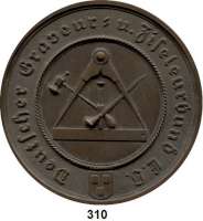 M E D A I L L E N,Varia  Einseitige Bronze Hohlmedaille o.J. (um 1920/30).  Deutscher Graveur- und Ziseleurbund e. V.  110 mm.  61,85 g.