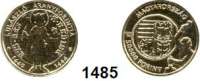 AUSLÄNDISCHE MÜNZEN,Ungarn Republik seit 1989 50.000 Forint 2020 (3,44g fein).  Florentiner von Vladislav I. (Wladislaus III. von Polen).  Mit Hammerprägung-Darstellung.  Fb. 660.  GOLD.  Im Originaletui mit Zertifikat.