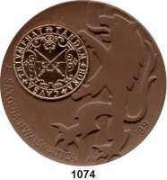 MEDAILLEN AUS PORZELLAN,Staatliche Porzellan-Manufaktur MEISSEN Meissen 1989 braun mit eingeklebter Kupfermedaille.  BFA Numismatik Dresden 