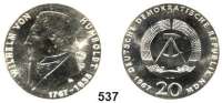 Deutsche Demokratische Republik,  20 Mark 1967    Wilhelm von Humboldt.    Rand:  20 MARK   20 MARK   20 MARK
