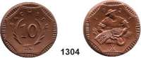 P O R Z E L L A N M Ü N Z E N,S A C H S E N  10 Mark 1921 braun (ohne Goldrand).  Menzel 22281.45.
