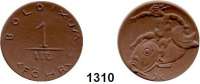 P O R Z E L L A N M Ü N Z E N,S T Ä D T E M Ü N Z E N Boldixum 1 Mark o.J.(1920) braun (28 mm).  Gipsform.  Menzel 3147.7.