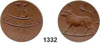 P O R Z E L L A N M Ü N Z E N,S T Ä D T E M Ü N Z E N Luckau 75 Pfennig 1921 braun.  Gipsform.  Menzel 15589.2.