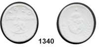 P O R Z E L L A N M Ü N Z E N,S T Ä D T E M Ü N Z E N Meissen 1 Mark 1920 weiß.  Gipsform.  Menzel 16528.4.