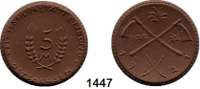 P O R Z E L L A N M Ü N Z E N,SPENDENMÜNZEN VON VERBÄNDEN UND VEREINEN Ostsachsen 5 Mark 1921 braun.  Reichsheimstättenbund.  Gipsform.