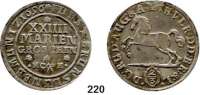 Deutsche Münzen und Medaillen,Braunschweig - Wolfenbüttel Rudolf August und Anton Ulrich 1685 - 1704 XXIIII Mariengroschen 1696 HCH.  17,14 g.  Welter 2082.  Dav. 332.
