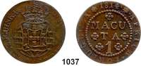 AUSLÄNDISCHE MÜNZEN,Angola  1 Macuta 1814.  Kahnt 4.  KM 46.