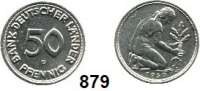 B U N D E S R E P U B L I K,  50 Pfennig 1950 G.  Bank Deutscher Länder.  Jaeger 379