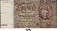 P A P I E R G E L D,R E I C H S B A N K  1000 Reichsmark  22.2.1936.  G/A.  Ros. DEU-212.