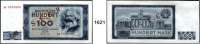 P A P I E R G E L D,D D R  100 Mark 1964. Mit rotem Aufdruck 