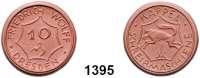 P O R Z E L L A N M Ü N Z E N,F I R M E N M Ü N Z E N Dresden 10 Pfennig o.J. (1920) braun.  Gipsform.  Friedrich Wolff.  Menzel 5620.1.