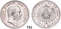 R E I C H S M Ü N Z E N,Sachsen, Königreich Georg 1902 - 1904 5 Mark 1904.  Jaeger 133.  Auf seinen Tod.