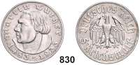 R E I C H S M Ü N Z E N,Drittes Reich  5 Reichsmark 1933 A.  Jaeger 353.  450. Geburtstag von Martin Luther.