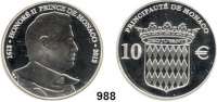 AUSLÄNDISCHE MÜNZEN,E U R O  -  P R Ä G U N G E N Monaco 10 Euro 2012.  350. Todestag von Fürst Honore II..  Schön 82.  Im Originaletui mit Zertifikat.
