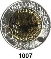 AUSLÄNDISCHE MÜNZEN,E U R O  -  P R Ä G U N G E N Österreich 25 Euro 2009 (Bi-Metall Silber/Niob).  Jahr der Astronomie.  Schön 362.  KM 3174.  Im Originaletui mit Zertifikat.