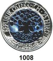 AUSLÄNDISCHE MÜNZEN,E U R O  -  P R Ä G U N G E N Österreich 25 Euro 2010 (Bi-Metall Silber/Niob).  Erneuerbare Energie.  Schön 373.  KM 3189.  Im Originaletui mit Zertifikat.