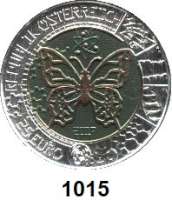 AUSLÄNDISCHE MÜNZEN,E U R O  -  P R Ä G U N G E N Österreich 25 Euro 2017 (Bi-Metall Silber/Niob).  Mikrokosmos.  Im Originaletui mit Zertifikat.