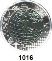 AUSLÄNDISCHE MÜNZEN,E U R O  -  P R Ä G U N G E N Österreich 25 Euro 2018 (Bi-Metall Silber/Niob).  Anthropozän.  Im Originaletui mit Zertifikat.