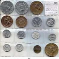 Notmünzen; Marken und Zeichen,0 Westfalen Notgeld der Provinz.    50 Pfennig; 1(2), 5(Alu), 10 Mark 1921; 100 Mark 1922; 50 und 500 Mark 1923 (Hülshoff); 10.000 Mark; 1/4(2); 2; 50(3) Millionen Mark 1923    LOT. 15 Stück