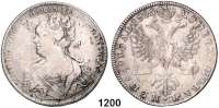 AUSLÄNDISCHE MÜNZEN,Russland Katharina I. 1725 - 1727 Rubel 1725, St. Petersburg.  27,87 g.  Dav. 1664.  KM 169.