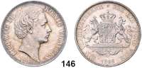 Deutsche Münzen und Medaillen,Bayern Ludwig II. 1864 - 1886 Vereinstaler 1866.   Kopf ohne Scheitel.  Kahnt 128.  AKS 174.  Jg. 104.  Thun 103.  Dav. 612.