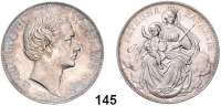 Deutsche Münzen und Medaillen,Bayern Ludwig II. 1864 - 1886 Vereinstaler o.J.  Patrona Bavariæ.  Kahnt 131.  AKS 176.  Jg. 105.  Thun 104.   Dav. 611.