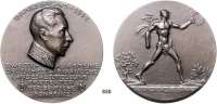 Besetzte Gebiete  -  Kolonien  -  Danzig,Deutsch - Ostafrika  Eisengußmedaille 1914 (Hosaeus).  Zweite Allgemeine deutsch-ostafrikanische Landesausstellung in Daressalam.  Kopf des deutschen Kronprinzen Wilhelm nach rechts. /  Nach rechts schreitender Merkur mit Lorbeerkrenz.  80,5 mm.  127,1 g.