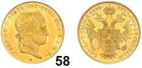 Österreich - Ungarn,Habsburg - Lothringen Ferdinand I. 1835 - 1848 Dukat 1848 A, Wien. (3,44g fein)  Frühwald 753.  Jl. 247.  Fb. 481.  GOLD.