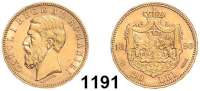 AUSLÄNDISCHE MÜNZEN,Rumänien Karl I. (1866) 1881 - 1914 20 Lei 1890 B.  (5,8g fein).  Kahnt 22.  KM 20.  Fb. 3.  GOLD.
