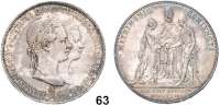 Österreich - Ungarn,Habsburg - Lothringen Franz Josef I. 1848 - 1916 Konventionstaler (Doppelgulden) 1854 A, Wien.  Hochzeit.  Kahnt 351.  Frühwald 1901.  Jl. 300.  Dav. 19.