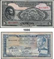 P A P I E R G E L D,AUSLÄNDISCHES  PAPIERGELD Äthiopien 1 Dollar o.D.(1945);  1 Dollar o.D.(1961);  1, 5, 10, 50 Dollars o.D.(1966);  5, 10, 50, 100 Birr (bis 2000).  LOT. 10 Scheine.