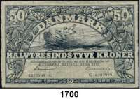 P A P I E R G E L D,AUSLÄNDISCHES  PAPIERGELD Dänemark 50 Kronen 1942.  C.  Pick 32 d.