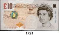 P A P I E R G E L D,AUSLÄNDISCHES  PAPIERGELD Großbritannien 10 Pfund o.D.(2000-2012).  Pick 389 c.  LOT. 2 Scheine.