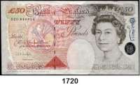 P A P I E R G E L D,AUSLÄNDISCHES  PAPIERGELD Großbritannien 50 Pfund o.D.(1993-).  Pick 388 a.