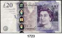 P A P I E R G E L D,AUSLÄNDISCHES  PAPIERGELD Großbritannien 20 Pfund o.D. (2007-2012).  Pick 392 a und 392 b.  LOT. 2 Scheine.