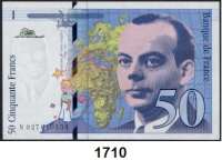 P A P I E R G E L D,AUSLÄNDISCHES  PAPIERGELD Frankreich 50 Francs 1994, 1997(2), 1999.  Pick 157 Aa und Ad(3).  LOT. 4 Scheine.