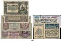 P A P I E R G E L D,AUSLÄNDISCHES  PAPIERGELD Ungarn 72 Scheine (19 verschiedene).  Von 20 Filler 2.10.1920 bis 10.000 Forint 2012.  Aus Pick 43/200 c. Beigegeben 1x Notgeld.
