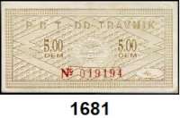 P A P I E R G E L D,AUSLÄNDISCHES  PAPIERGELD Bosnien-Herzegowina Behelfszahlungsmittel.  Travnik,  Wirtschaftsbank.  0,10, 0,20(3), 0,50(6), 1(6), 2(6), 5 und 10 DEM o.D.  LOT. 24 Scheine.