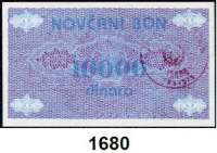 P A P I E R G E L D,AUSLÄNDISCHES  PAPIERGELD Bosnien-Herzegowina Behelfszahlungsmittel.  Travnik,  200 Dinara, 10.000 Dinara und 100.000 Dinara.  LOT. 3 Scheine.